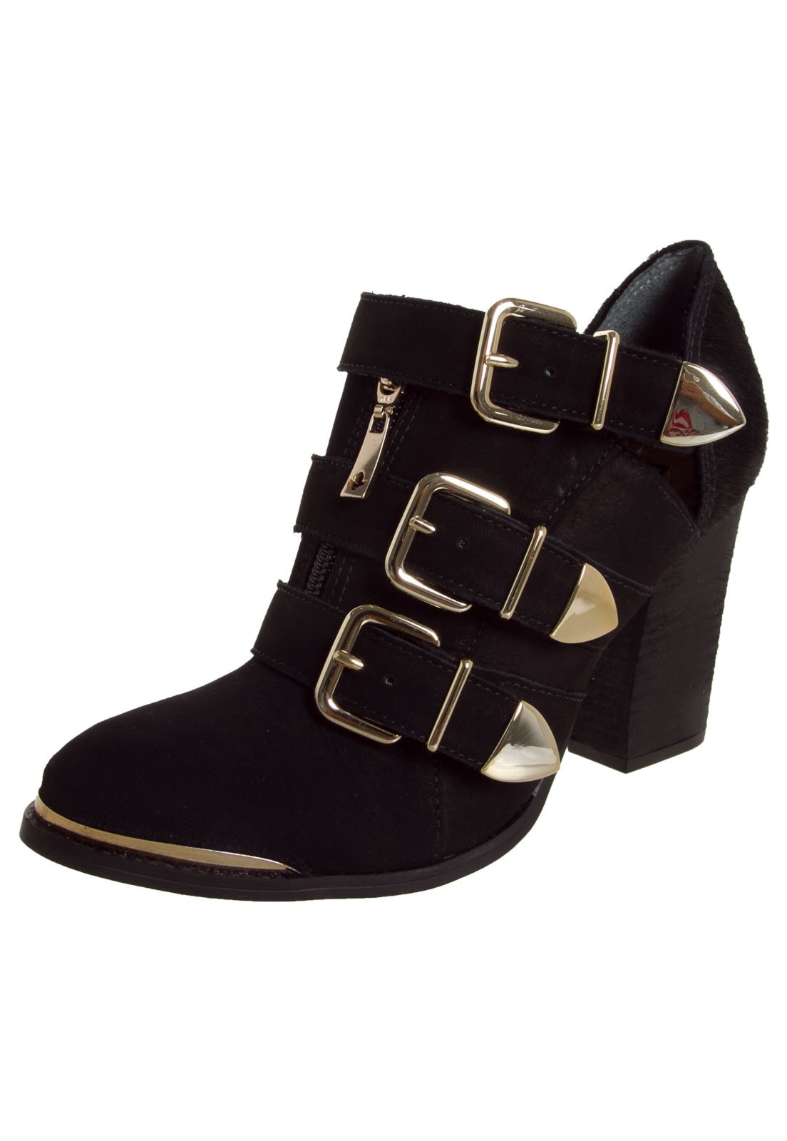 ankle boot cravo e canela